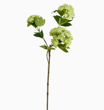 Faux Snowball Hydrangea Stems