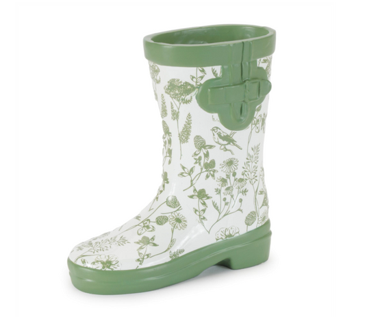 Floral Rain Boot Vase