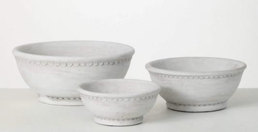 Whitewashed Garden Planter